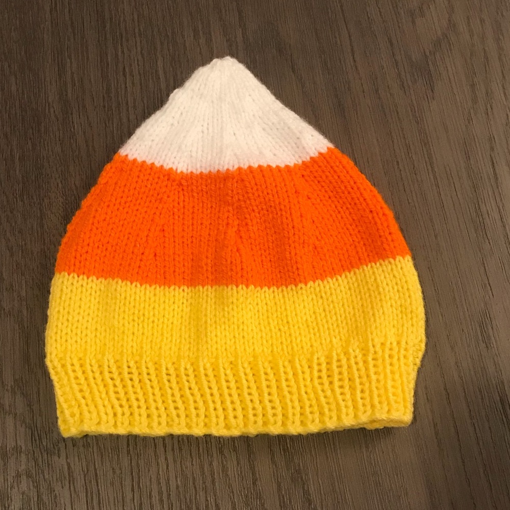 Knit Candy Corn Hat